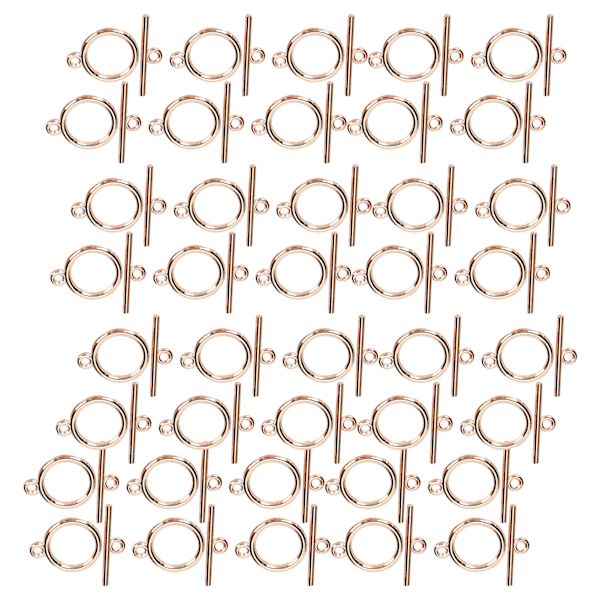 40 sett legering OT-spenne DIY-pynt armbånd halskjede tilbehør smykkelaging forsyninger rosegull