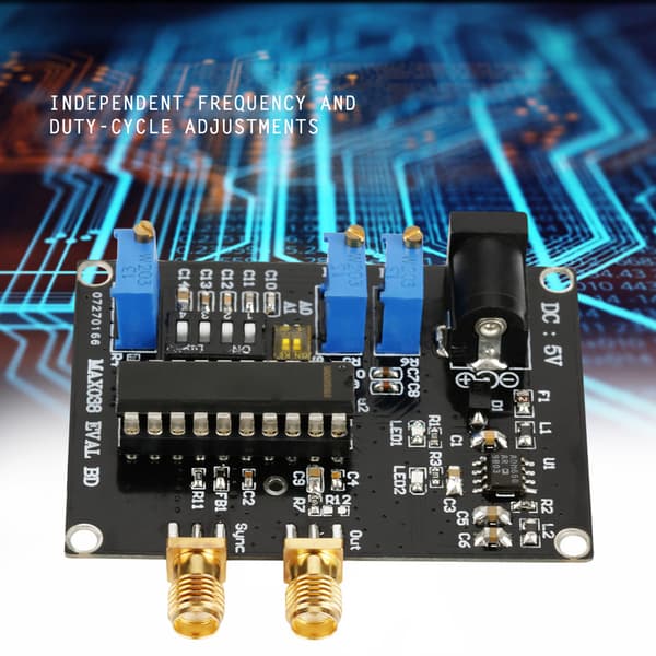MAX038 20MH funksjonssignalgeneratormodul trekant-/sinus-/rektangulær-/pulsbølge