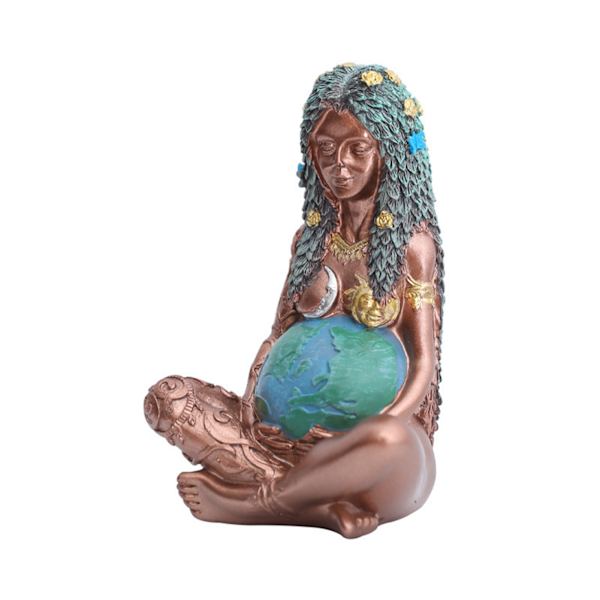 Jordens Moder Gudinne Statue Moder Jordens Gudinne Gaia Statue Håndmalt harpiks Kunsthåndverk Morsdagsgave S