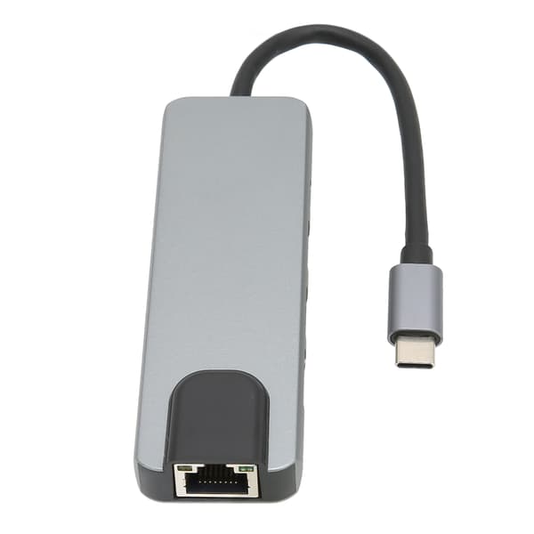 USB C -keskitin 5-in-1 USB3.0 87W PD-pikalataus Gigabit Ethernet USB C - High Definition Multimedia Interface USB C -sovitin