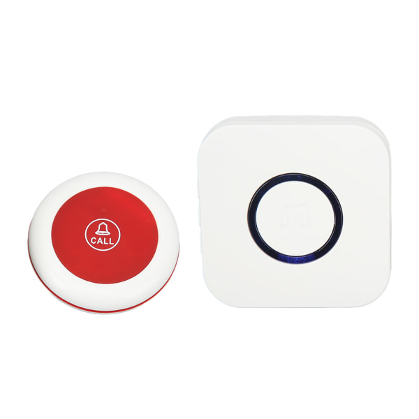 Caregiver Personsøger One Touch Calling LED-indikatorlys Trådløs fjernbetjening Hjælpeenhed til ældre patient Deaktiver EU-stik