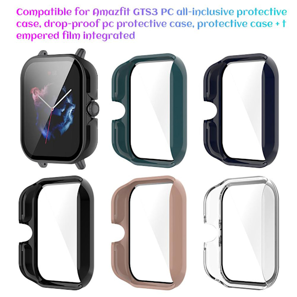 Smartwatch Full Cover Case Smartwatch Skjermbeskytter Case for Amazfit GTS3 Transparent