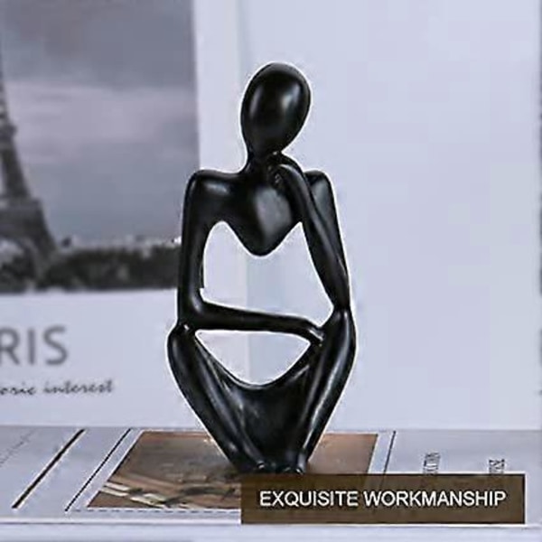 Nordisk Tenker Statue 3 stk Abstrakt Tenker Skulptur Tenker Figur i Resin Gull Håndlaget Tenker Ornament Moderne Håndverk Kunst po