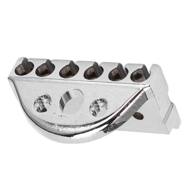 Gitarrsträng Lås Sadel Metall Gitarrtillbehör Korrosionsbeständig med Monteringsskruvar Silver