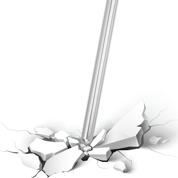 Dykning Aluminiumlegering Tickle Pointer Stick med Mått & Snodd (Silver)