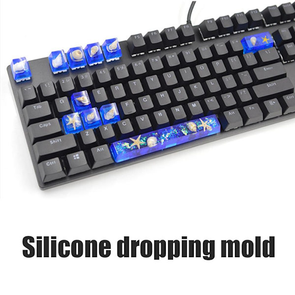DIY Mekanisk Tangentbord Keycap Silikonform Mjuk Hållbar Tangentform