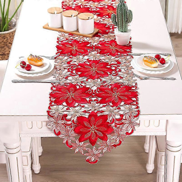 Julebrodert bordløper, for restaurantfest, 38x178 cm