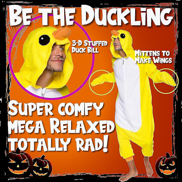 Eläin- ja merieläinpehmolelu Cosplay-asu - Funziez aikuisille, naisille ja miehille Medium Duck