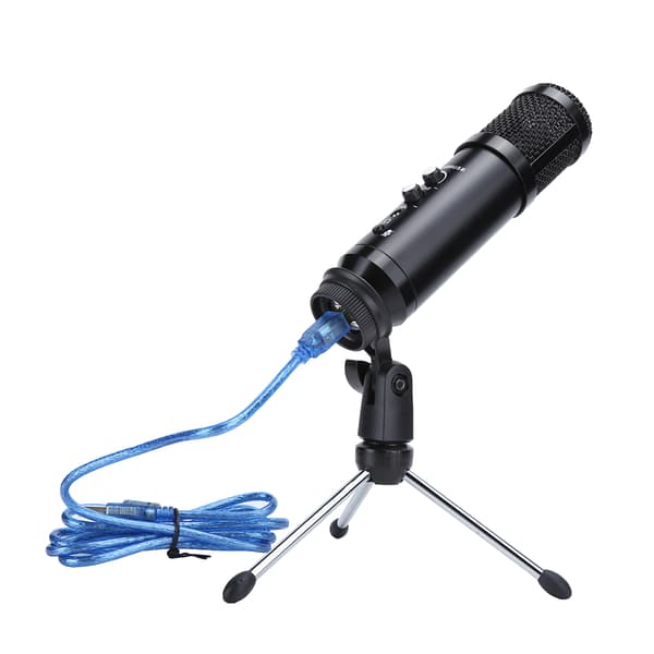 Profesjonell kapasitans USB-mikrofon opptak Mini bærbar MIC-sett Plug and Play