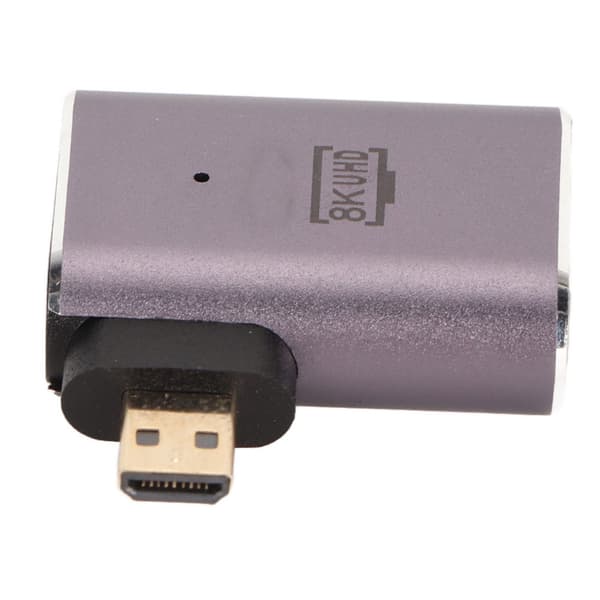 D-Formet Konverter 8K Højre Vinkel Mini Han til High Definition Multimedia Interface Hun Adapter