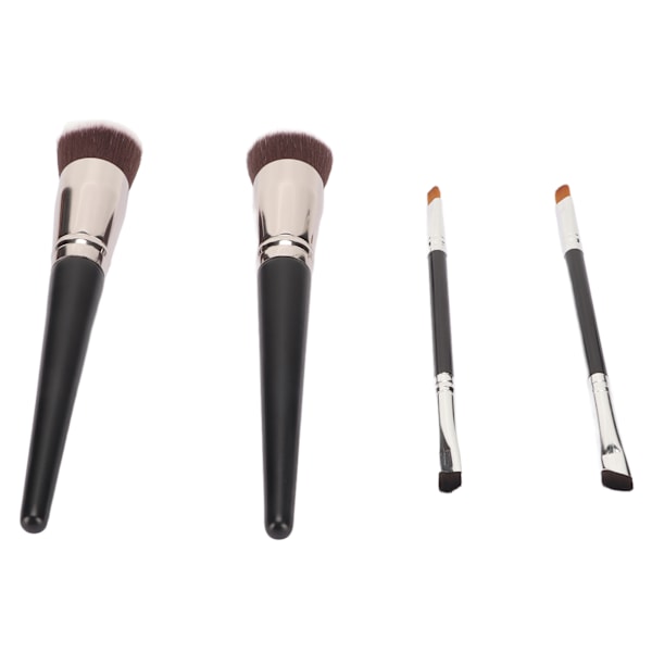 4 stk. vinklede eyeliner-pensler med stærk gribekraft, bærbar foundation-concealer-pensel