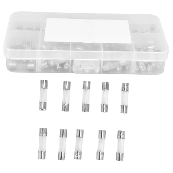 100 stk. hurtigblæsende glas sikringer 0.2A 0.5A 1A 2A 3A 5A 8A 10A 15A 20A sæt til beskyttelse