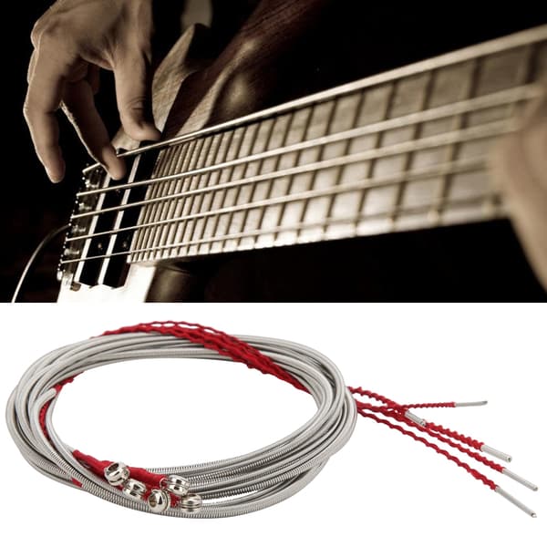 5 stålbassträngar musikinstrumenttillbehör för gitarrnybörjare