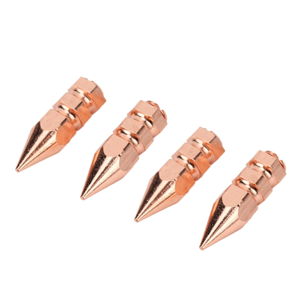 Klädspikar Roséguld Dubbellager Hexagon Mässingskon Spikes DIY Hantverk Punkstil Spike Nitar för skor Paket 9x30MM