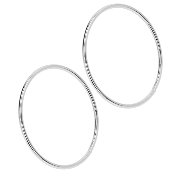 2 kpl käsilaukun kahvat DIY-tarvikkeet Hieno viimeistely Pyöreä muoto Korkea kovuus Laukkukahvat Valkoinen nikkeli