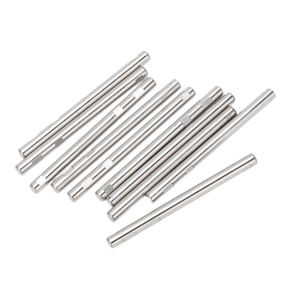 10 stk. børsteløs motoraksel i rustfritt stål 4 mm diameter motoraksel for RC-bil, fly, båt, sølv