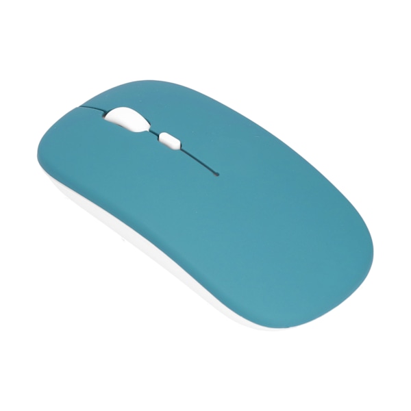 Trådløs mus genopladelig DualMode 2.4G ergonomisk lydløs optisk computertilbehør (cyan sort)