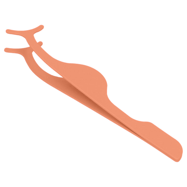 Bärbar lösögonfransapplikator Rostfritt stål lösögonfransar Pincett Clip Makeup ToolFluorescent Orange