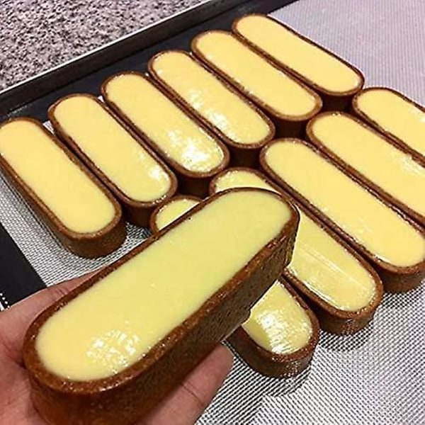 10-pack Ovalringar, Perforerade Bakringar, Bakformar i Rostfritt Stål, Bakringar