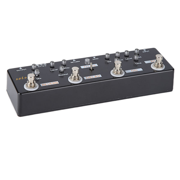 Gitar Effekt Pedal 5 Modus Reverb Delay Fx LOOP Distortion Overdrive Gitar Tuning Tilbehør