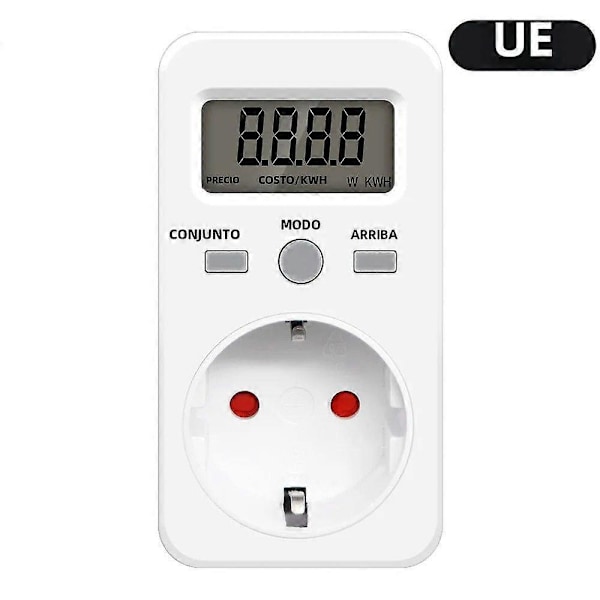 KWE-PMB03 Digital Energimätare, Elanalysator, Strömförbrukningsmätare, Eluttag, AC 230V 16A LCD EU-KONTAKT