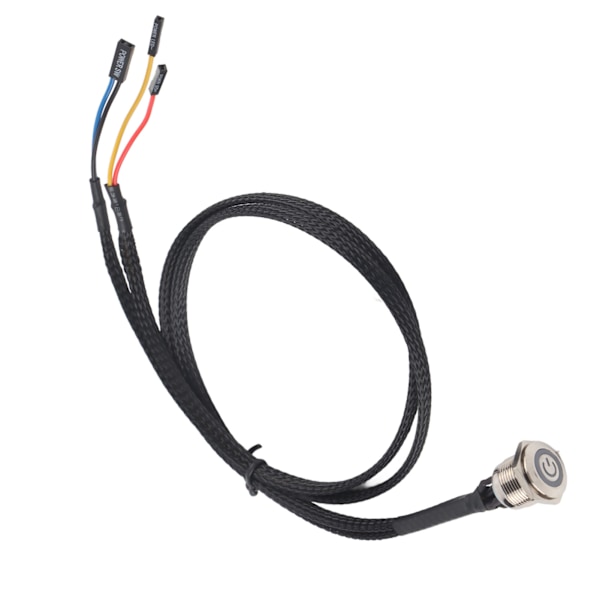 Stationær computer Værtsomskifter Kabel Metalknap Metal LED Power-knapBlå