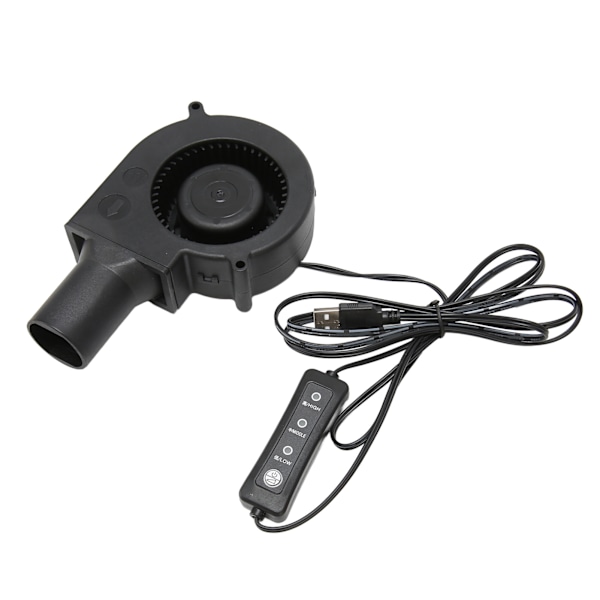 USB blæser blæser 3,8 tommer 3 hastighedstilstand DC 5V børsteløs 3800 RPM 22 CFM computer køleventilator til PC Electronics 3D Printer