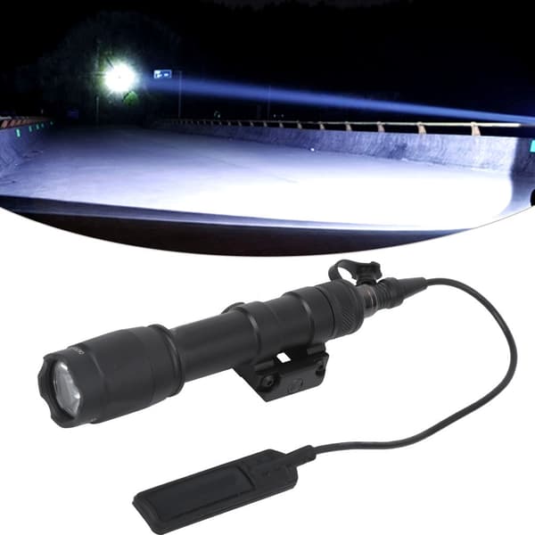 Udendørs LED-lommelygte med drejefokus Nødlys Sort til klatring og camping