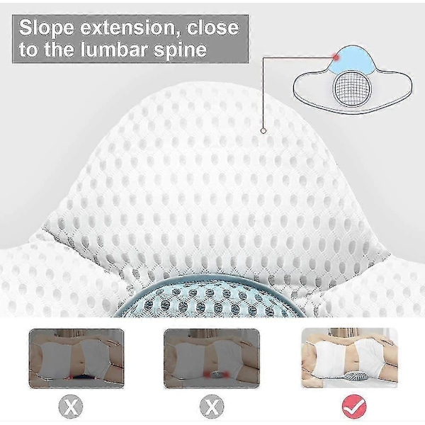 Ortopediskt ländryggsstöd Memory Foam Kudde för Lindring av Smärta i Nedre Ryggen