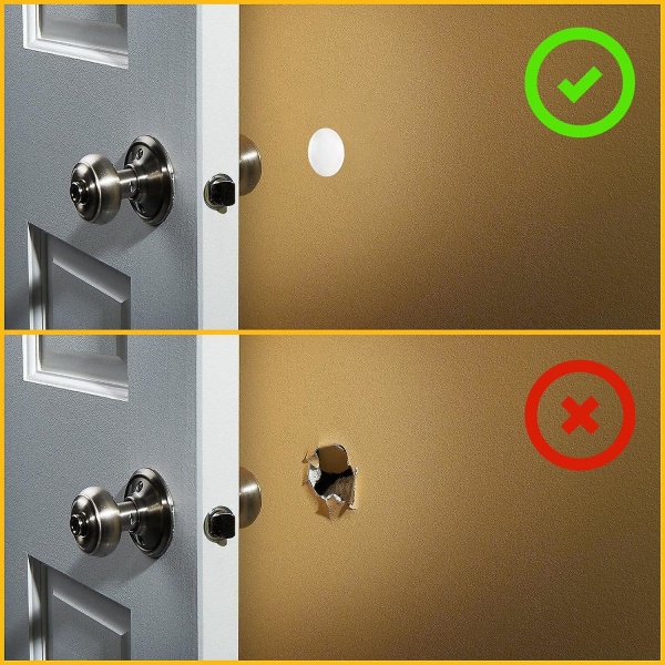 6 stk klar elastisk silikon dørstopper selvklebende veggbeskytter for skapdørhåndtak, dører og trekk