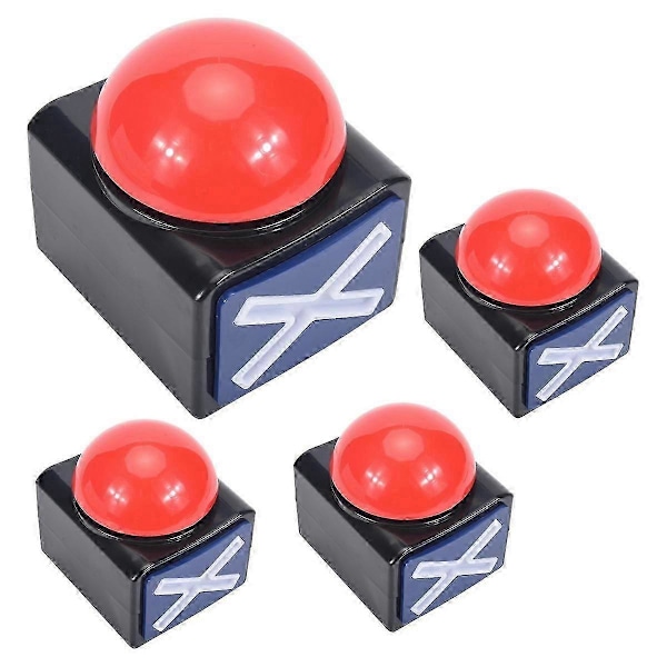 4 st Spelsvarsbuzzer, Spelbuzzer Larmsignal Spelknapp med Ljus Trivia Quiz Got Talent Buzzer Spel Leksak kompatibel med Barn