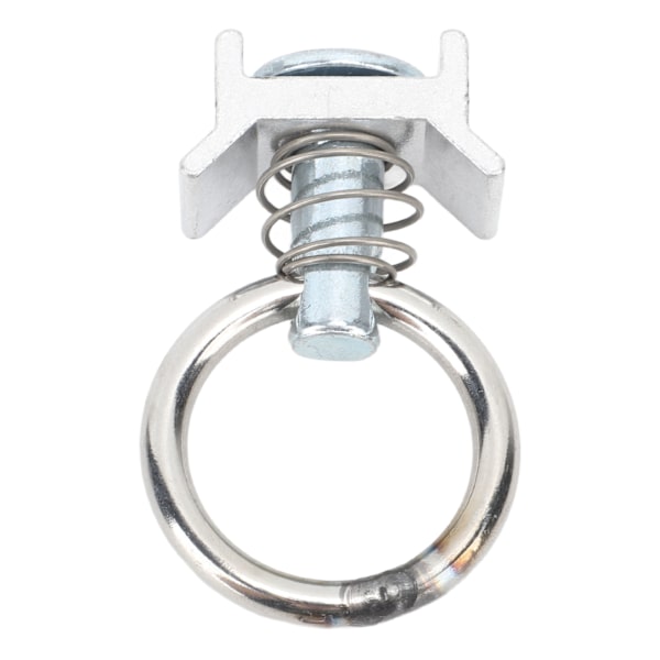 6 stk. enkelt studsbeslag L-skinne med rund ring rustfrit stål aluminium lastkontrol studs fastgørelsesbeslag til flyselskabsskinne logistikinstallation