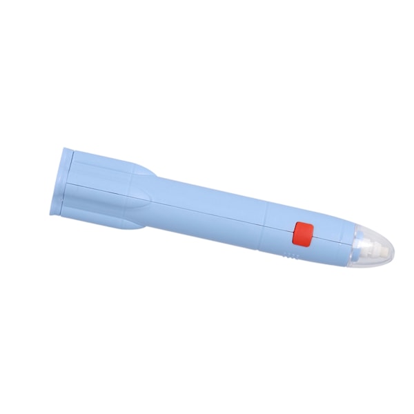 Elektrisk viskelæder med lav støj, genopladelig, 2 udskiftelige refills, 2,7x16cm ABS TPR elektrisk blyantsviskelæder til studie, blå