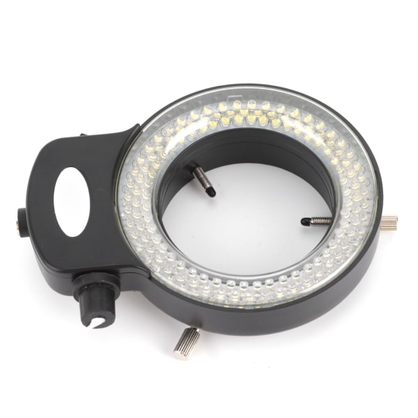 Mikroskop LED-lys Industrielt justerbar 144LED ringlampe med sort skal AC100-240VEU-stik