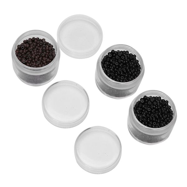 3 Flaskor 3.0mm Silikon Micro Länkar Ringar Pärlor Små Bekväma Hårförlängningsverktyg (1#/3#/5#)