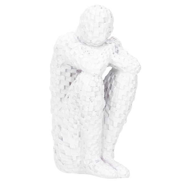 Resin Abstrakt Tænker Figuriner Statue Kontor Hjem Dekoration Tilbehør Håndværk Hvid