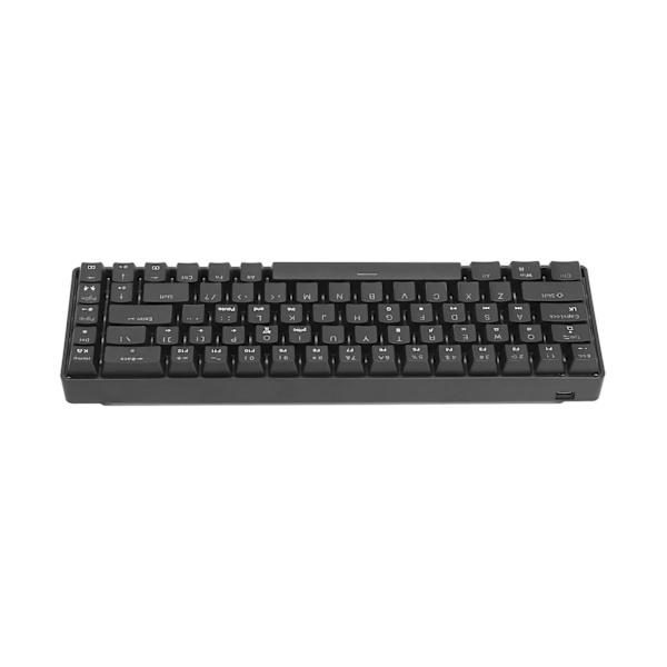 Mekanisk tastatur Blå bryter N‑Key Rollover Bærbar 68 taster RGB Gaming tastatur for datamaskin bærbar PC Svart Blå bryter RGB lys