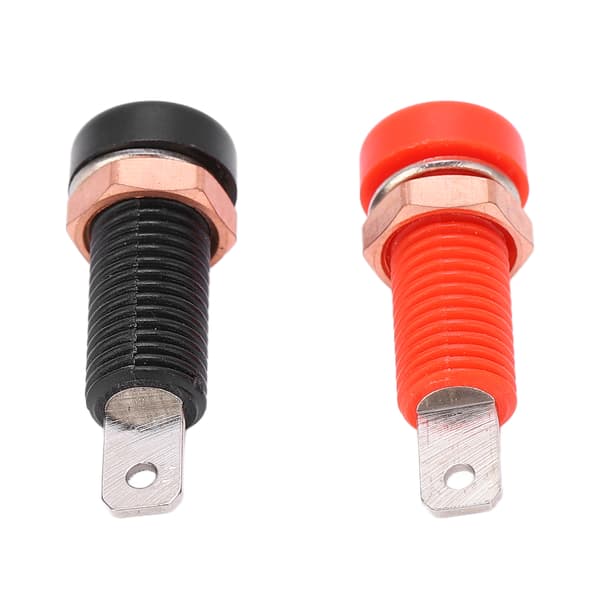 10 stk. bananstik messingmateriale 4 mm/0,2 tommer hul isolationsmodstand Maks. 24A stikforbindelse hun 30V‑60V
