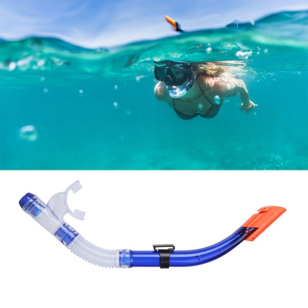 Halvtørr gummisvømmesnorkel pustetube for dykking svømmetreningsutstyr Snorkel