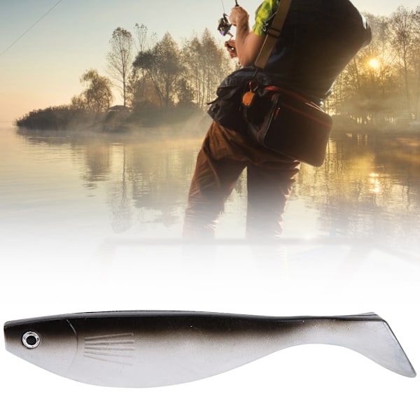 2 st/förpackning Nya levande mjuka konstgjorda beten Falskt fiskebete Tillbehör (Svart)
