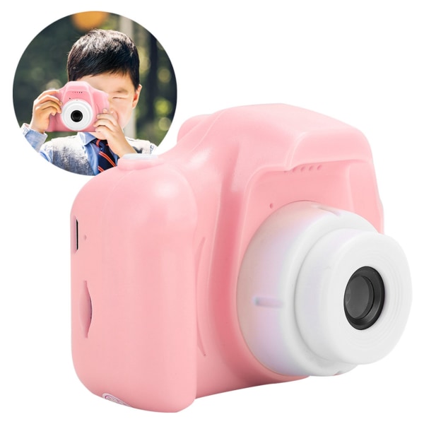 Bærbar Mini Barn Kid Digital Video Kamera Leke med 2,0 tommer TFT Farge Skjerm Rosa