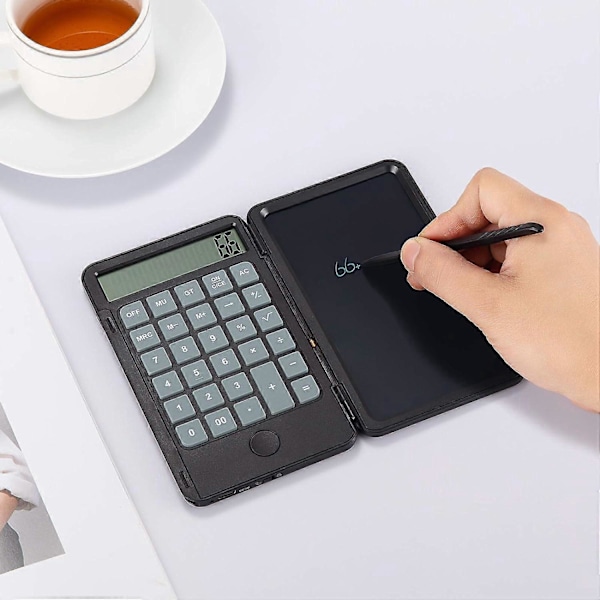 Lommeregner, standardfunktion skrivebordslommeregner, med 6,5 tommer LCD-skrivetablet