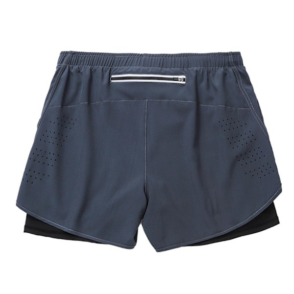 Herrshorts i dubbla lager med snabbtorkande funktion, L, grågrön