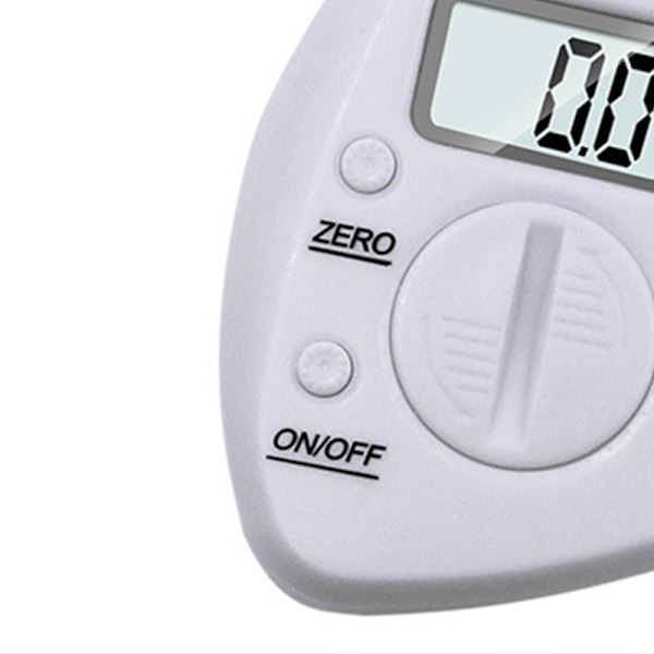 Skin Fat Caliper Bærbar Letvægts Komfortabelt greb Nøjagtig måling Digital Fat Caliper Hvid