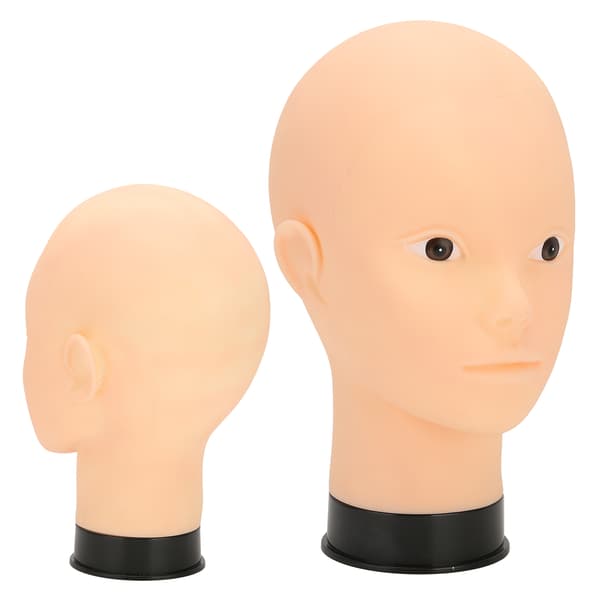 Skaldet Mannequin Hoved Makeup Træning Øvelse Hat Paryk Display Mannequin Hoved (Sort Base) uden Makeup