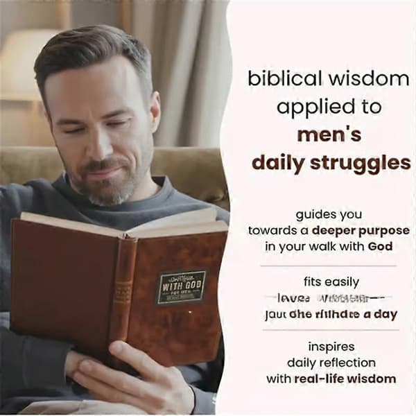 365 Devotions for Men: One Minute With God | Brown Faux Leather Flexcover A