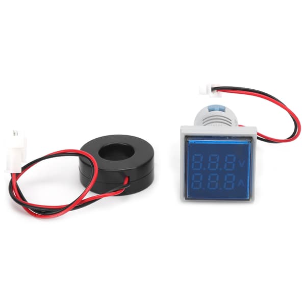 AD16‑22FVA 2i 1 Voltmeter Amperemeter Spændingsstrømmåler Tester Måleindikator Blå