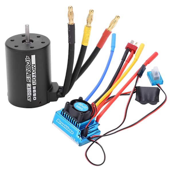 3650 2300KV+120A Hållbar Borstlös ESC-sats Lämplig för 1/10 RC Fjärrkontrollbil