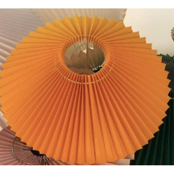 Yamato-stil Vintage Multifarvet Plettede Lampskærme til Bordlamper 45cm Dia 26cm H Orange