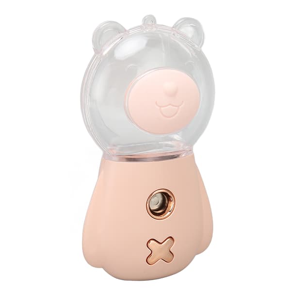 Ansiktsmister Rosa 300ml Synlig Vattentank USB-laddning ABS PC Silikon Nano Mist Diffuser för Hem Resor Kontor